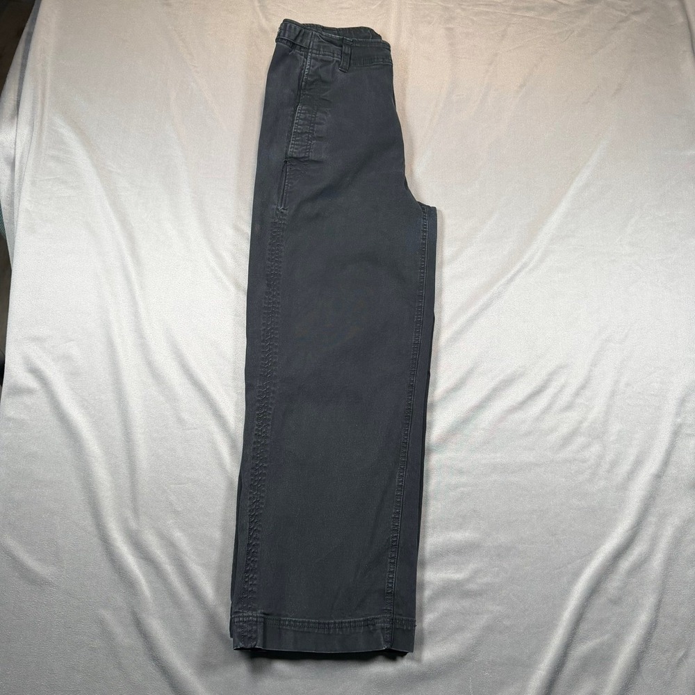 Old Navy Wide Leg Pants Womens 8 Black Stretch Cotton Utility Cropped Casual - Picture 10 of 10